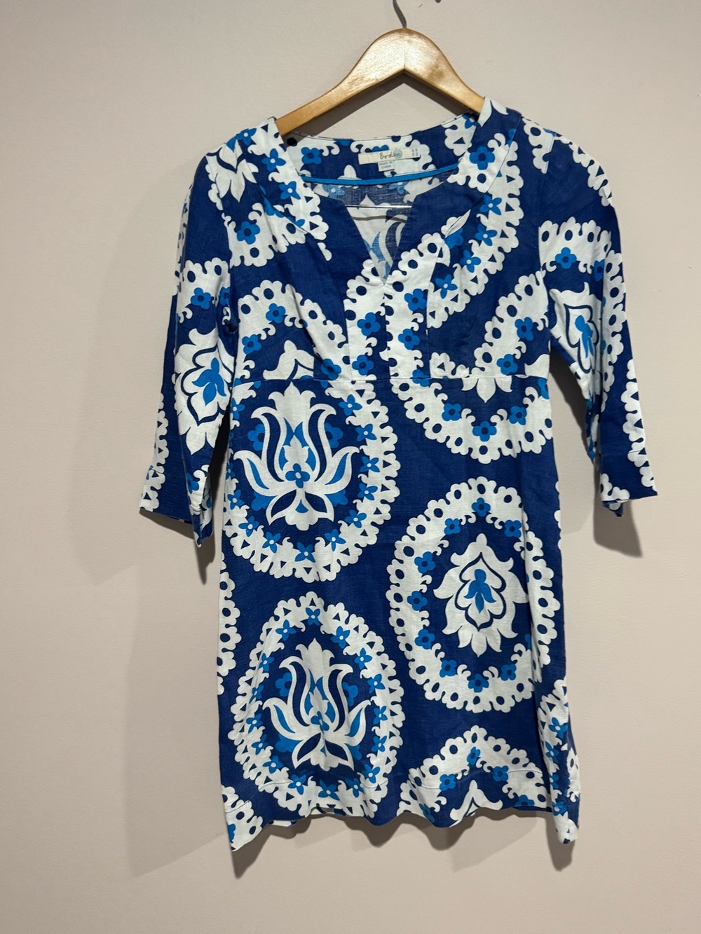 Boden Linen Floral Dress 4P